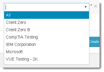 Select testing program menu.
